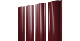 Штакетник Круглый с прямым резом 0.5 Satin RAL 3005 красное вино