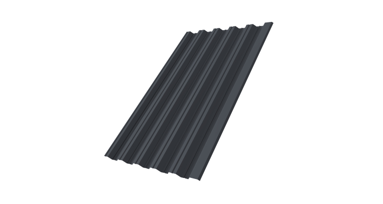 Профнастил HC35R Grand Line 0,5 Drap TX RAL 7024 мокрый асфальт