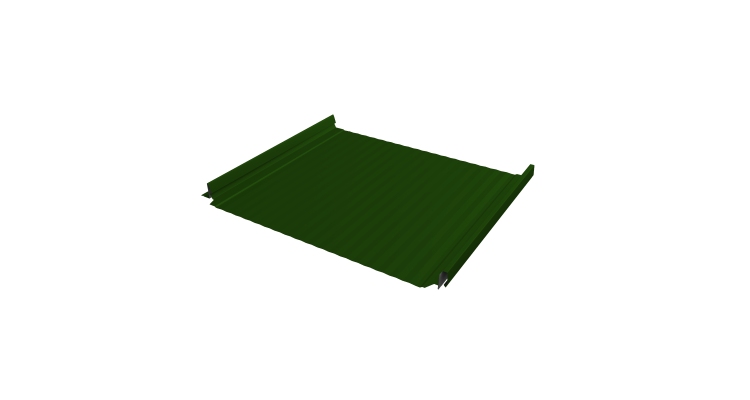 Кликфальц Pro Gofr Grand Line 0,45 PE с пленкой на замках RAL 6002 лиственно-зеленый