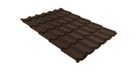 Металлочерепица классик Grand Line 0,45 Drap-double TX RAL 8017 шоколад