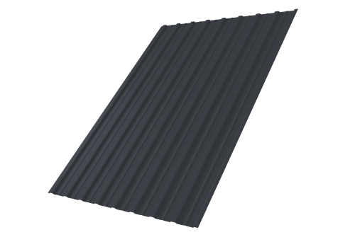 Профнастил С10A 0,5 Velur X RAL 7024 мокрый асфальт