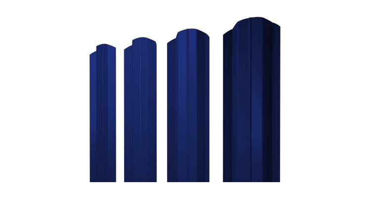 Штакетник М-образный В фигурный 0,45 PE RAL 5002 ультрамариново-синий