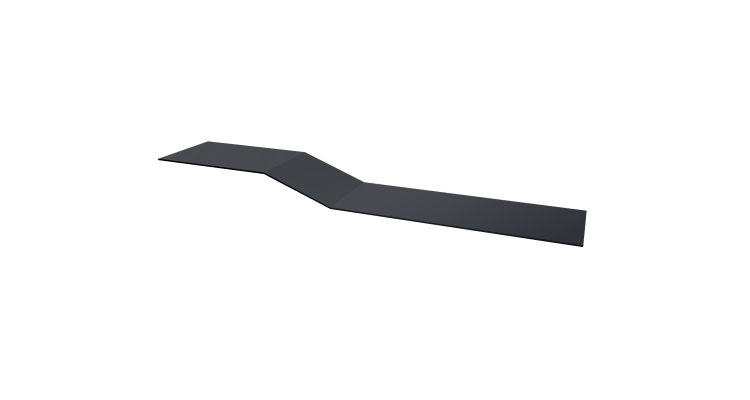 Планка крепежная фальц 0,5 PE с пленкой RAL 7024 мокрый асфальт (2м)