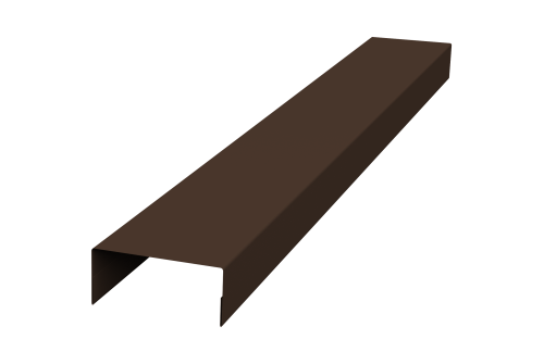 Крышка 45х20 жалюзи Texas 0,45 PE RAL 8017 шоколад (2м)