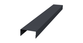 Крышка 45х20 жалюзи Texas 0,5 PurPro Matt 275 RAL 7024 мокрый асфальт (2м)