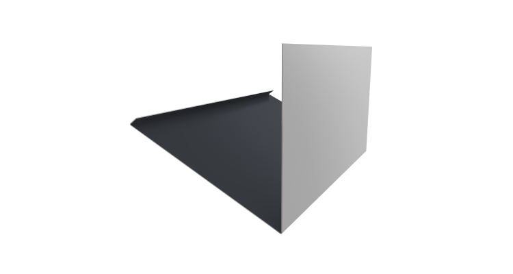 Планка примыкание верхнее к трубе фальц 0,45 Drap TR RAL 7024 мокрый асфальт (2м)