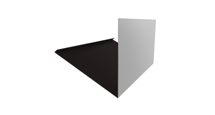 Планка примыкание верхнее к трубе фальц 0,5 Drap RAL 9005 черный (3м)