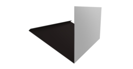 Планка примыкание верхнее к трубе фальц Grand Line 0,5 Drap TX RAL 9005 черный (2м)