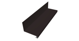 Планка примыкание нижнее к трубе фальц 0,45 PE с пленкой RAL 9005 черный (2м)