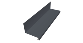 Планка примыкание нижнее к трубе фальц 0,45 Drap ST RAL 7024 мокрый асфальт (3м)
