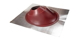 Проходной элемент MF угловой №3.1 (280-460мм) +240 силиконовый (металлический неокрашенный фланец) красный