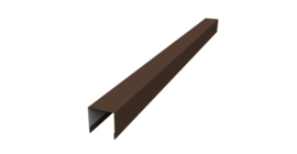 Планка вертикальная лицевая для забора жалюзи Palermo 0,5 Satin RAL 8017 шоколад (1,8м)