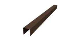 Планка вертикальная лицевая для забора жалюзи Palermo 0,45 Drap-double TX RAL 8017 шоколад (2м)