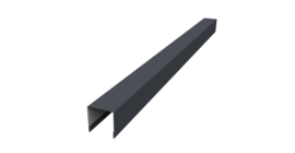 Планка вертикальная лицевая для забора жалюзи Palermo 0,5 Drap TX RAL 7024 мокрый асфальт (2м)