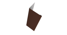 Нащельник для калиток и ворот 25х35 жалюзи Milan, Tokyo, Palermo 0,5 Satin RAL 8017 шоколад (L1,68)