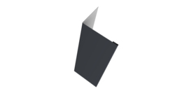 Нащельник для калиток и ворот 25х35 жалюзи Milan, Tokyo, Palermo 0,45 Drap RAL 7024 мокрый асфальт (L2,5)