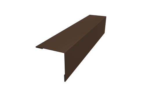 Планка завершающая 50х50 жалюзи Milan 0,45 Drap RAL 8017 шоколад (2м)
