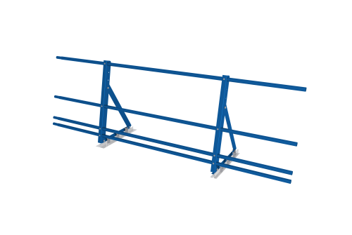 Ограждение кровельное со снегозадержателем на фальц Optima 0,65х2м RAL 5005