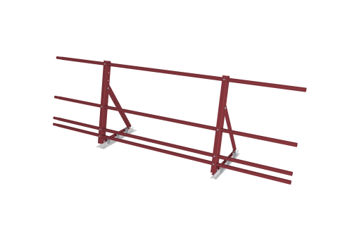 Ограждение кровельное со снегозадержателем на фальц Optima 0,65х2м RAL 3011