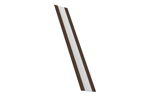 Крепежная планка жалюзи Milan, Milan Slim, Tokyo 0,5 Satin RAL 8017 шоколад (1,8м)